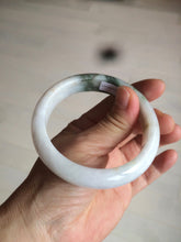 Load image into Gallery viewer, 57.7mm certified 100% natural type A watery green/white/purple jadeite jade bangle BF43-1475