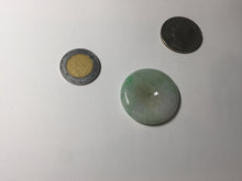Load image into Gallery viewer, 29.8mm Type A 100% Natural suny green purple yellow(FU LU SHOU, 福禄寿) Jadeite Safety Guardian Button donuts pendant PD185