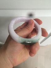 Load image into Gallery viewer, 54mm Certified 100% natural Type A olive green/white/purple jadeite jade bangle AX96-5190