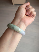 Load image into Gallery viewer, 51.5mm certified 100% natural Type A sunny green/purple/yellow(FU LU SHOU) jadeite jade bangle BK45-5080