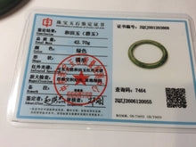 Load image into Gallery viewer, 57.4mm Certified 100% Natural Deep Pine Green/Black "Serene Forest" Nephrite Bangle HT168-15-3868