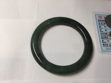 Load image into Gallery viewer, 55mm Certified 100% Natural Deep Pine Green/Black "Serene Ember Forest" Nephrite (red-skin nephrite 红皮碧玉) Bangle HT168-16-3854