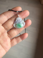 Load image into Gallery viewer, Certified 100% Natural type A sunny green happy Buddha jadeite Jade pendant PB67-5102