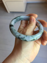Load image into Gallery viewer, 60.5mm Certified Type A 100% Natural dark green/red/purple/gray Snowy Pine Mountain Jadeite Jade bangle PE116-1215