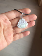 Load image into Gallery viewer, Certified 100% Natural type A sunny green happy Buddha jadeite Jade pendant PB67-5102