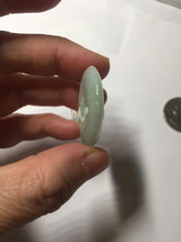Load image into Gallery viewer, 29.8mm Type A 100% Natural suny green purple yellow(FU LU SHOU, 福禄寿) Jadeite Safety Guardian Button donuts pendant PD185