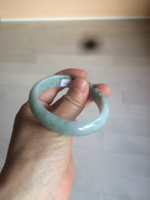 Load image into Gallery viewer, 50.5mm Certified Type A 100% Natural dark green Jadeite Jade oval bangle AJ70-0610