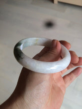 Load image into Gallery viewer, 57.7mm certified 100% natural type A watery green/white/purple jadeite jade bangle BF43-1475