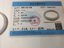 Load image into Gallery viewer, 50.3mm certified 100% natural Type A sunny green white/purple(春带彩) slim jadeite jade bangle BS166-1621