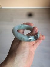Load image into Gallery viewer, 50.5mm Certified Type A 100% Natural dark green Jadeite Jade oval bangle AJ70-0610