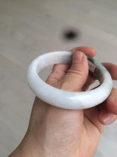 Load image into Gallery viewer, 57.7mm certified 100% natural type A watery green/white/purple jadeite jade bangle BF43-1475