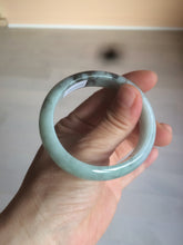 Load image into Gallery viewer, 50.5mm Certified Type A 100% Natural dark green Jadeite Jade oval bangle AJ70-0610