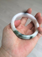 Load image into Gallery viewer, 57.7mm certified 100% natural type A watery green/white/purple jadeite jade bangle BF43-1475