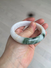 Load image into Gallery viewer, 57.7mm certified 100% natural type A watery green/white/purple jadeite jade bangle BF43-1475