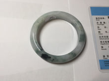 Load image into Gallery viewer, 52.5 mm Certified Type A 100% Natural green white Jadeite Jade bangle PA216-3889