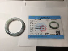 Load image into Gallery viewer, 52.5 mm Certified Type A 100% Natural green white Jadeite Jade bangle PA216-3889