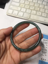 Load image into Gallery viewer, 58.2mm Certified Type A 100% Natural dark green/blue/gray/black Guatemala Jadeite bangle pj96-3462