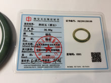 Load image into Gallery viewer, 54.8mm Certified 100% Natural Deep Pine Green/Black "Serene Ember Forest" Nephrite (red-skin nephrite 红皮碧玉) Bangle HT168-17-6188