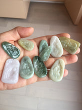 Load image into Gallery viewer, 100% natural green/blue/gray/yellow Guatemala jadeite jade Zen(悟道) pendant BF148
