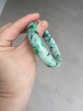 Load image into Gallery viewer, 57mm certified 100% natural sunny green/dark green/white jadeite jade bangle AD117-6634