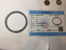 Load image into Gallery viewer, 60.5mm Certified Type A 100% Natural icy watery deep sea dark green/blue/purple/gray/black Guatemala round cut Jadeite bangle PB133-1486