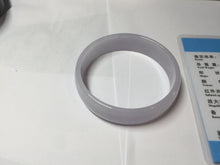Load image into Gallery viewer, 50mm certified 100% natural Type A white purple thin jadeite jade bangle BS167-1625
