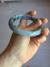 Load image into Gallery viewer, 60.7mm Certified Type A 100% Natural dark green/red/purple/gray Snowy Pine Mountain Jadeite Jade bangle PE115-1209