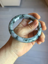 Load image into Gallery viewer, 60.7mm Certified Type A 100% Natural dark green/red/purple/gray Snowy Pine Mountain Jadeite Jade bangle PE115-1209