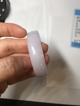 Load image into Gallery viewer, 50mm certified 100% natural Type A white purple thin jadeite jade bangle BS167-1625