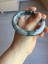 Load image into Gallery viewer, 60.7mm Certified Type A 100% Natural dark green/red/purple/gray Snowy Pine Mountain Jadeite Jade bangle PE115-1209