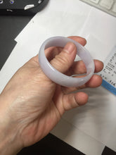 Load image into Gallery viewer, 50mm certified 100% natural Type A white purple thin jadeite jade bangle BS167-1625