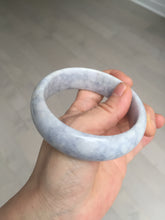 Load image into Gallery viewer, 59mm Certified Type A 100% Natural light purple white chubby broad style Jadeite Jade bangle BM98-4481