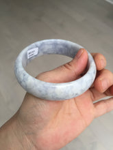 Load image into Gallery viewer, 59mm Certified Type A 100% Natural light purple white chubby broad style Jadeite Jade bangle BM98-4481