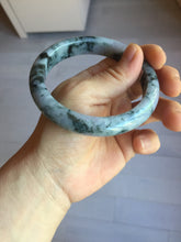 Load image into Gallery viewer, 60.7mm Certified Type A 100% Natural dark green/red/purple/gray Snowy Pine Mountain Jadeite Jade bangle PE115-1209