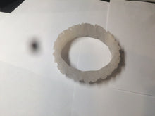 Load image into Gallery viewer, 55mm 100% natural light pink/gray/beige/white Quartzite (Shetaicui jade) carved flowers bangle SY52