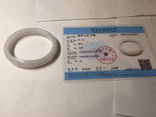 Load image into Gallery viewer, 52mm certified type A 100% Natural sunny green/white/purple oval jadeite jade bangle BK117-0281
