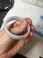 Load image into Gallery viewer, 50mm certified 100% natural Type A white purple thin jadeite jade bangle BS167-1625