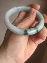 Load image into Gallery viewer, Shopify only 55.3mm Type A 100% Natural light green flying flowers Jadeite Jade bangle E152-2440