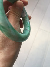 Load image into Gallery viewer, 56.2mm Certified Type A 100% Natural sunny green purple white Jadeite bangle PC168-8111