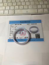 Load image into Gallery viewer, 50mm certified 100% natural Type A white purple thin jadeite jade bangle BS167-1625