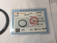 Load image into Gallery viewer, 59.1mm Certified Type A 100% Natural light black/green/gray Guatemala slim round cut Jadeite bangle PJ83-0661