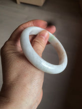 Load image into Gallery viewer, 57.8mm certified 100% natural sunny green/white jadeite jade bangle BF42-1471