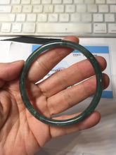 Load image into Gallery viewer, 59.5mm Certified Type A 100% Natural dark green/blue/gray/black Guatemala Jadeite bangle PJ97-3444