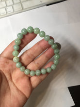 Load image into Gallery viewer, 7.5-9mm size 50-58mm 100% natural type A green jadeite jade beads bracelet group BS168