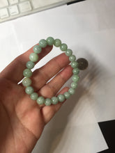 Load image into Gallery viewer, 7.5-9mm size 50-58mm 100% natural type A green jadeite jade beads bracelet group BS168