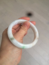 Load image into Gallery viewer, 57.8mm certified 100% natural sunny green/white jadeite jade bangle BF42-1471