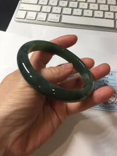 Load image into Gallery viewer, 61mm Certified 100% Natural dark Green/Gray/Black Nephrite Bangle HF137-8883