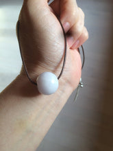 Load image into Gallery viewer, Type A 100% Natural white/light purple drum shape Jadeite Jade bead/pendant BF95