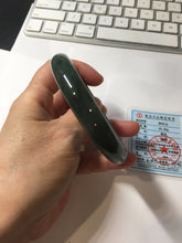 Load image into Gallery viewer, 61mm Certified 100% Natural dark Green/Gray/Black Nephrite Bangle HF137-8883