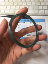 Load image into Gallery viewer, 59.5mm Certified Type A 100% Natural dark green/blue/gray/black Guatemala Jadeite bangle PJ97-3444